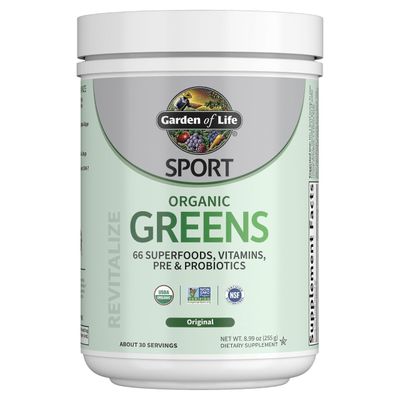 Garden of Life Sport Greens ja Superfoods -jauhe maustamaton 30 annosta