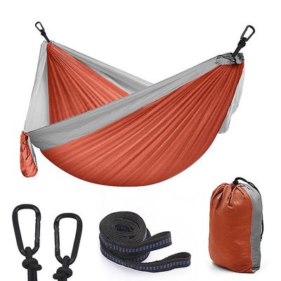 Bærbar faldskærm Nylon Udendørs Camping Hængekøje, Størrelse 300x200cm Grå