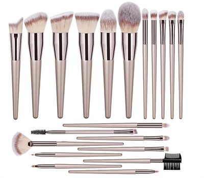 20 stk makeup børste Sæt Premium Concealers Øjenskygger Blush Makeup Børster (Champagne Gold)