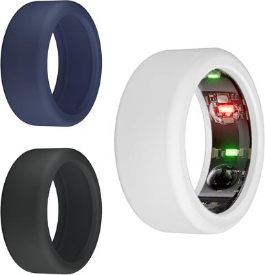Frusde 3 stk for Oura Ring Gen3-veske silikondeksel til Oura Gen 3 Utarbeidende beskyttere Anti-riper vanntett, for Oura Ring Gen3-etui S