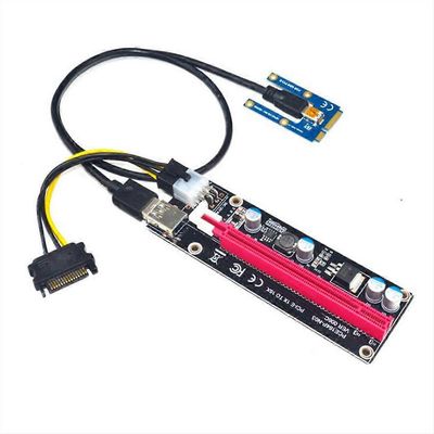 Mini PCIe - PCI 16X nousuputki kannettavalle tietokoneelle Ulkoinen näytönohjain EXP GDC BTC Miner MPCIe - PCI-E-paikka Musta punainen