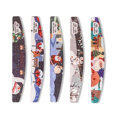 5kpl kynsiviilat joulusarja kuvio kukat painetut kynnet puskuri manikyyri kynsien hoito ammattimaiset pedikyyrityökalut B