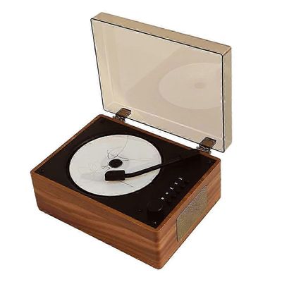 Retro CD-soitin Ladattava tuki CD BT USB 3,5 mm AUX kannettava CD-soitin Bluetooth-yhteensopiva 5.0 Puu-ruskea