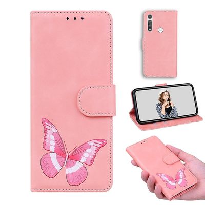 Etui til Motorola Moto G Fast Butterfly Cover Premium Læder Magnetisk- Pink