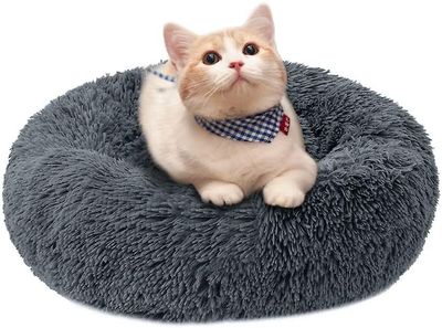 Linkrunning Hundeseng Dyreseng Kat Seng Hund Sofa Kat Sofa Pude Fluffy, Blød og vaskbar til katte Hunde 50cm Grå mørk grå