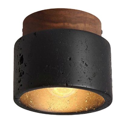 Japanilaistyylinen Wabi-sabi-kattovalaisin E27 kolmivärinen himmennys keittiön käytävän olohuoneen nastalle Pähkinän väri