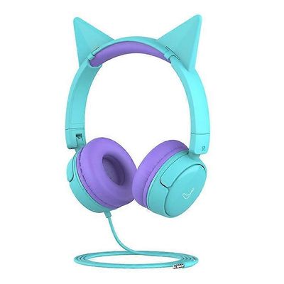 GORSUN GS-E62V kissan korvan sisustus taitettavat lasten kuulokkeet langallinen HiFi-kuuloke over-ear lasten kuulokkeet Violetti