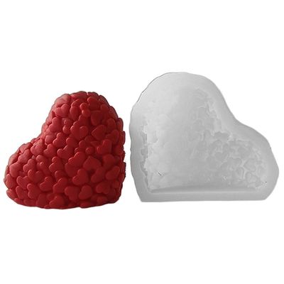 sydämen muotoinen kynttilänmuotti ystävänpäivä hartsivalettu silikonimuotti DIY aromaterapia tuoksukynttilä kipsi savi koristeet Seisova rakkausmuotti