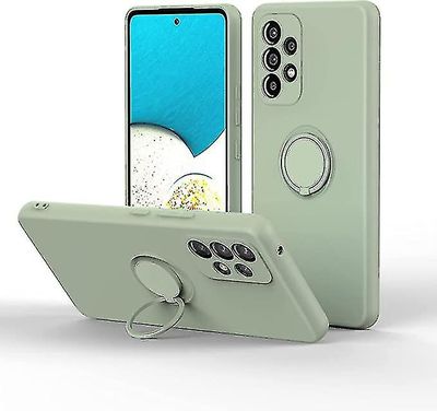 Designet til Samsung Galaxy A53 5g taske, Galaxy A53 5g silikone etui med ringholder kickstand [blød anti-ridse mikrofiberforing] Stødsikker taske