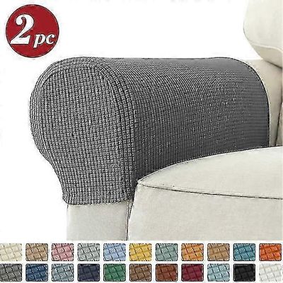 2 kpl venyviä käsinojan suojuksia, spandex-jacquard-käsinojan suojukset, pehmeät ja joustavat suojukset tuoleille, sohvalle, nojatuolille, lepotuol...