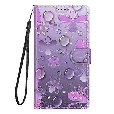 Foxdock Cover til Samsung Galaxy A41 sag mønster lilla Pu læder kortholder magnetisk