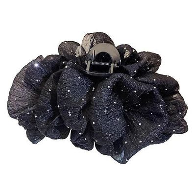 unbrand Dobbeltsidede sløjfer Bubble Clips Personlige DIY Fluffy Gauze hårklemmer til kvinder A 1pc