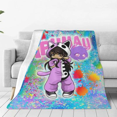 Aphmau Kids Adults Ultra-Soft Micro Fleece Blanket Throw All Season Sumeat kevyet peitot toimistoon Yritys Kotisohva Vuodesohva W89 125x150cm 60x50in
