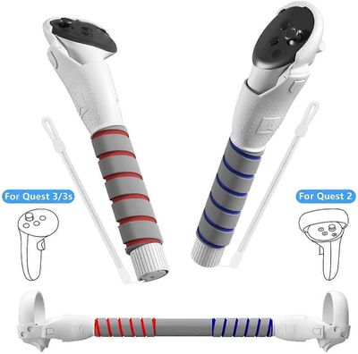 Bonaever 3 in 1 Gorilla Tag -pitkät varret Meta Quest 3S/3:lle ja Oculus Meta Quest 2:lle, Beat Saber -kahvat Kiinnitys/golfmailan jatkokahvat VR-s...