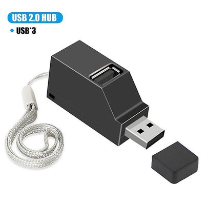 Bærbar adapter Trådløs 3 I 1 Usb 3.0 Hub Pc Computer Usb 2.0 Charge Hub 3 Porte Notebook Splitter Dell Lenovo Tilbehør Sort