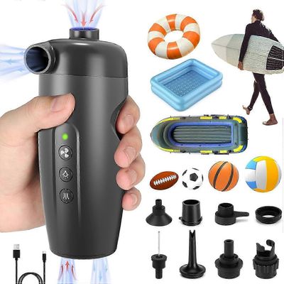 20PSI sähköinen ilmapumppu, sähköinen täyttölaite, 7 ilmasuuttimella ja sovittimella, 2 yhdessä -pikatäyttöinen/tyhjennyslaite ilmatäytteiselle ven...