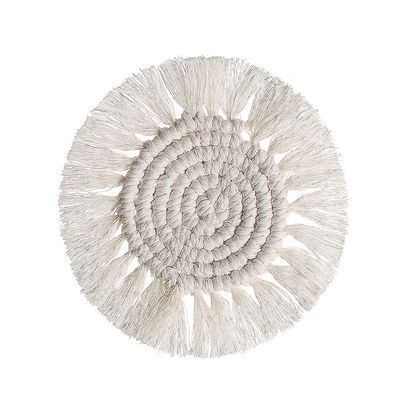 Witdreamer 2stk vævede runde placemåtter Bohemian Style varmeisolering skrøns