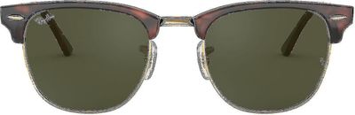 Riyan Ray-ban Rb3016 Clubmaster solbriller 51mm sort/brun/grøn