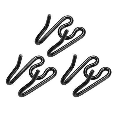 3kpl koiran kaulapantalinkit kompakti koko universaali metallirakenne halkaisija 3mm Musta diameter 3mm