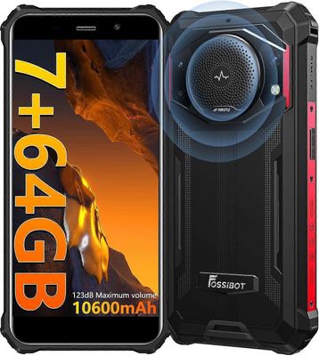 FOSSIBOT F101P Android 13 kestävä älypuhelin, 4GB+64GB punainen