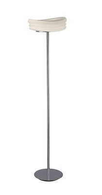 Inspired Lighting Mediterraneo gulvlampe 2 lys E27, poleret krom, matteret hvidt glas