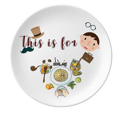 Jeg elsker madlavning æg honning far dessert plade dekorative porcelæn 8 tommer middag hjem
