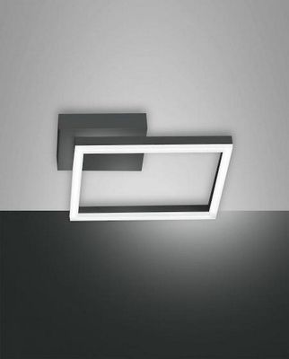 Fabas Luce Lighting Fabas Luce Bard Integreret LED Semi Flush Light Antracit Glas