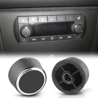 2 stk bakre radio audio volumkontroll Button Dial tuner For 07-13 Chevy Tahoe Silverado Acadia 2291254