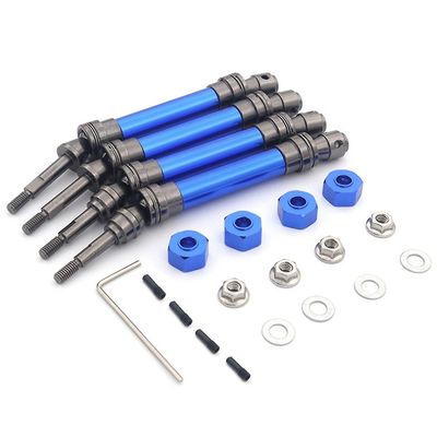 4stk Metal foran og bak drivaksel Cvd For 1 / 10 Slash Stampede Hoss Vxl RC bil oppgradering deler, blu blå