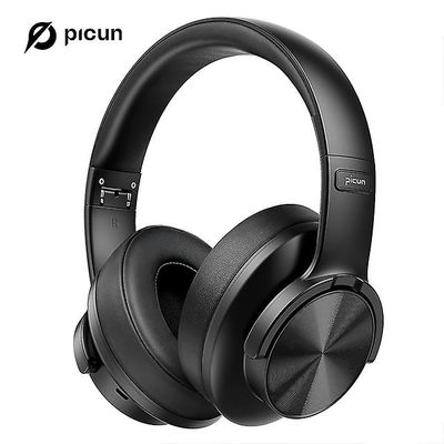 Headphones Picun B8 Bluetooth hodetelefoner Over-ear, sammenleggbare trådløse og kablet stereo headset Micro SD / tf, for mobiltelefon, pc, B8 Svart