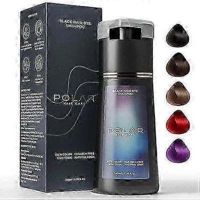 Hiusvärishampoo, polaarinen hiusvärishampoo, Polar Haircare pikavärishampoo, luonnollinen hiusvärishampoo harmaille hiuksille, sopii naisille musta