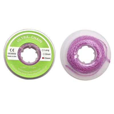 Hammashoidon oikomishoidon elastinen voimaketju kumi erittäin luja voimaketju suljettu etäisyyskela 4,75 m violetti Closed