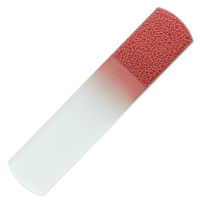 Mont Bleu "Silver Cracks" Fotskraper &Callus Remover - alt i ett glassfotfil - rød - sølv
