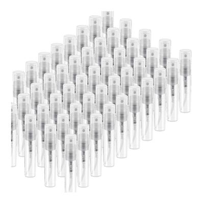 50 kpl kertakäyttöinen hajusteiden sumutin, kirkas muovinen suihkepullo kannettava suihkepullo - 3ml