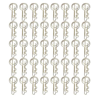 2025 Uusin malli 40 kpl paperiliitin Ainutlaatuinen avaimen muotoinen kannettava uudelleenkäytettävä söpö