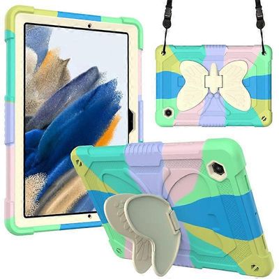 yhteensopiva Samsung Galaxy Tab A8 10.5" 2021 perhonen iskunkestävä selviytyjäkotelon kansi