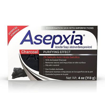Asepxia akne bar såpe med aktivt kull og salisylsyre, avansert formel, 4 oz