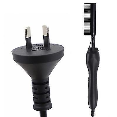 Coosilo Elektrisk glattejern Børste skæg / hår Kam, Curling Iron Hot Hair Flat Tools sort