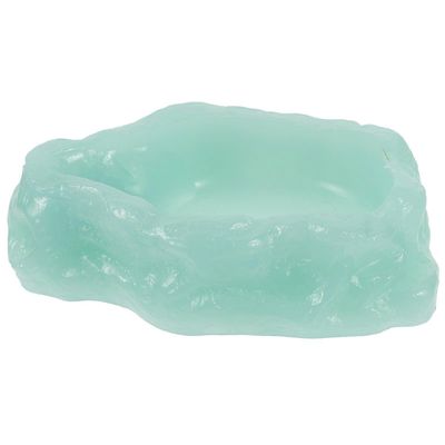 Valoisa matelija vesiastia hehkuu pimeässä ruokakulhossa matelijan rehuastia kilpikonna ruoka-astia Vaaleanvihreä 10X7cm