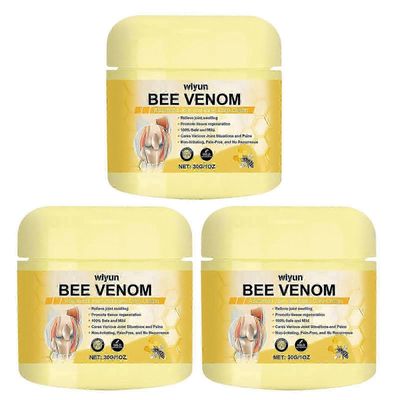 Bee-Venom nivel- ja luuhoitovoide nivelkipuun ja rauhoittavaan hierontaan naisille ja miehille 3pcs