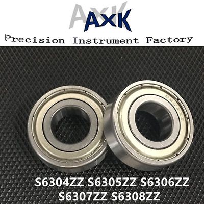 2stk/parti Metal Afskærmet S6304zz S6305zz S6306zz S6307zz S6308zz Rustfrit Stål Dyb Rille Kugleleje Roulement A Bille