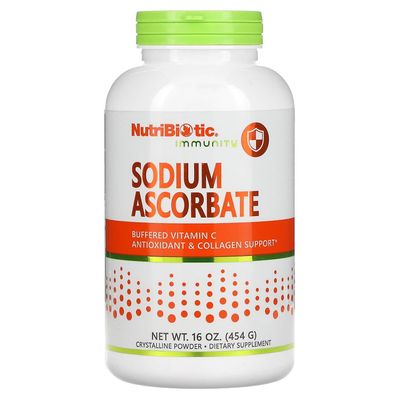 NutriBiotic, Immunitet, Natriumaskorbat, Kristallint Pulver, 16 oz (454 g)