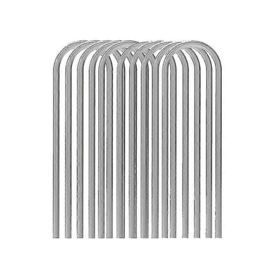 Raskaat galvanoidusta teräksestä valmistetut U-tyypin maa-ankkurit terävillä päillä jalkapallomaaleille Turvatuulenpaalut (10 kpl, hopea)