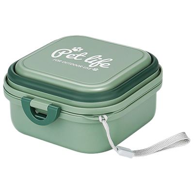 Kokoontaitettavat koiran kulhot matkalle Kannettava taitettava kissan vesiastiakulho Vihreä