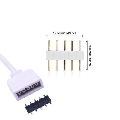 10Pcs 4 pin rGB / 5pin rgbw stik adapter pin nål mandlige type dobbelt, for rGB / rgbw 5050 3528 led strip lys førte tilbehør Hvid 4p