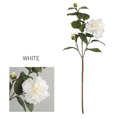 Ruili 2pcs Forskellige Color Kunstig Camellia Bouquest Hjem Brude Bryllup Party Dekoration hvid
