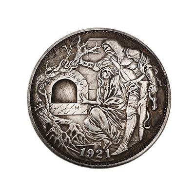 Oem 1921 Oss Hobo Coin Man and Woman Commemorative Coin Brass SilverPläterade Hantverk Heminredning Gåvor Samla Mynt 1st