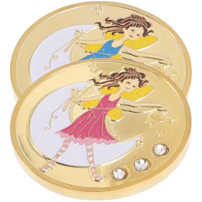 2 stk Babyboy Baby Gaver Gullmynter Kids Kids Reward Prize Kids Minnemynter
