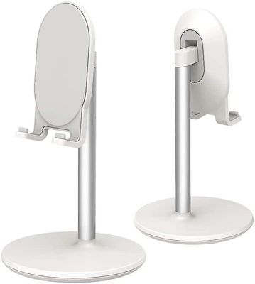 Linkrunning Telefonstativ til skrivebord, Mobiltelefonstativ Justerbart skrivebord Telefonholder Tabletholder Telefondock (HVID)