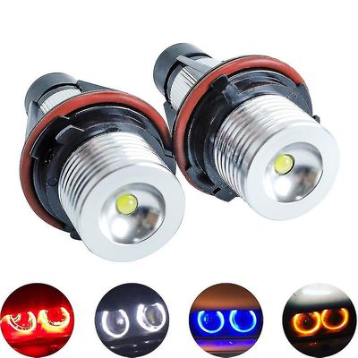 2kpl Led Angel Eyes Marker -lamput E39 E53 E60 E61 E63 E64 E65 E66 E87 525i 530i Xi 545i M5 Sininen